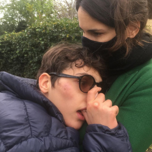 Eglantine Eméyé et son fils Samy, sur Instagram.