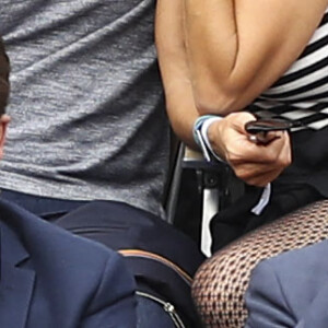 Tomer Sisley et Sandra Zeitoun - People dans les tribunes lors de la finale messieurs des internationaux de France de tennis de Roland Garros 2019 à Paris le 9 juin 2019. © Gwendoline Le Goff/Panoramic/Bestimage People in the stands during the final of the men's international tennis Roland Garros 2019 in Paris on June 9, 2019. 