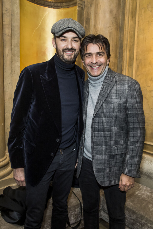 Cyril Lignac et Yannick Alléno - Dîner pour la sortie du "Numéro" 200 au restaurant Rau à Paris le 31 janvier 2019. © Olivier Borde/Bestimage
