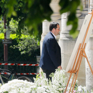 Le chef Jean-François Piège - Obsèques d'Antoine Alléno (fils du chef cuisinier français, trois étoiles au Guide Michelin Yannick Alléno) en la collégiale Notre-Dame de Poissy, France, le 13 mai 2022. © Christophe Clovis/Bestimage