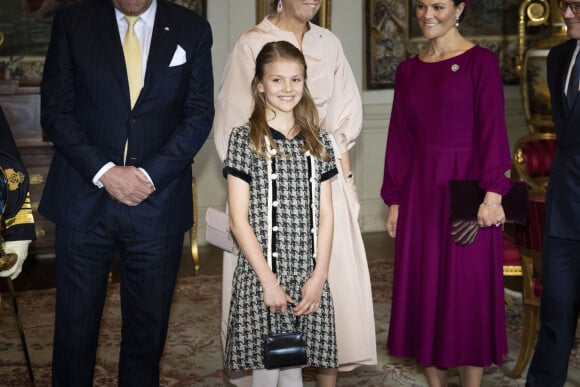 La princesse Estelle de Suède - La famille royale de Suède accueille le roi Willem-Alexander et de la reine Maxima des Pays-Bas au palais royal de Stockholm, Suède, le 11 octobre 2022. 