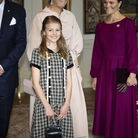 La princesse Estelle de Suède - La famille royale de Suède accueille le roi Willem-Alexander et de la reine Maxima des Pays-Bas au palais royal de Stockholm, Suède, le 11 octobre 2022. 