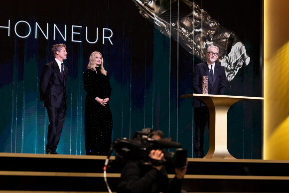 Virginie Efira, Brad Pitt, David Fincher - David Fincher reçoit un César d'honneur lors de la 48ème édition des César à l'Olympia à Paris le 24 février 2023 © Olivier Borde / Dominique Jacovides / Bestimage 