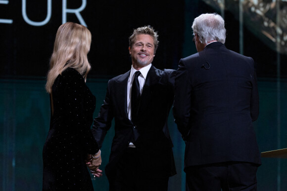 Virginie Efira, Brad Pitt, David Fincher - David Fincher reçoit un César d'honneur lors de la 48ème édition des César à l'Olympia à Paris le 24 février 2023 © Olivier Borde / Dominique Jacovides / Bestimage 