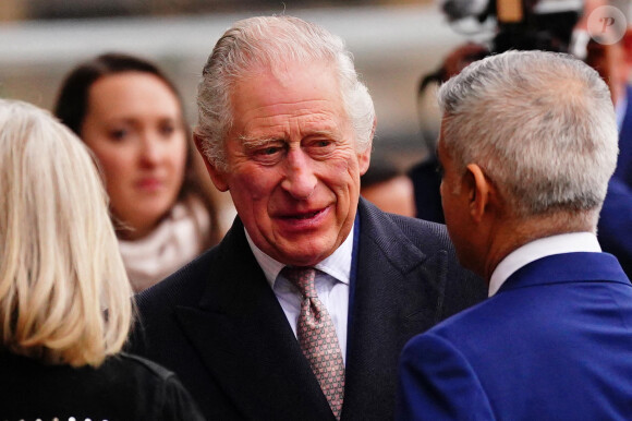 Le roi Charles III lors d'une visite au projet Felix à Poplar, dans l'est de Poplar, le 22 février 2023.