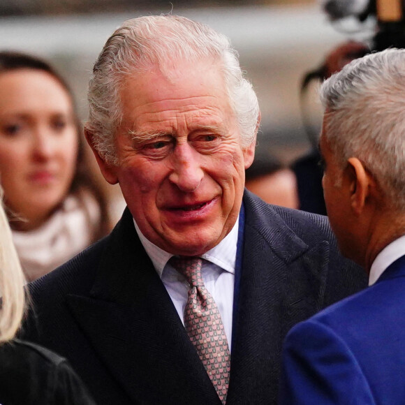 Le roi Charles III lors d'une visite au projet Felix à Poplar, dans l'est de Poplar, le 22 février 2023.