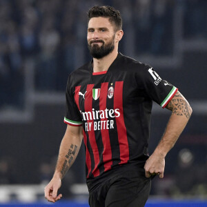 Olivier Giroud lors du match de championnat d'Italie 2022-2023 "Lazio - AC Milan (4-0)" à Rome, le 25 janvier 2023.