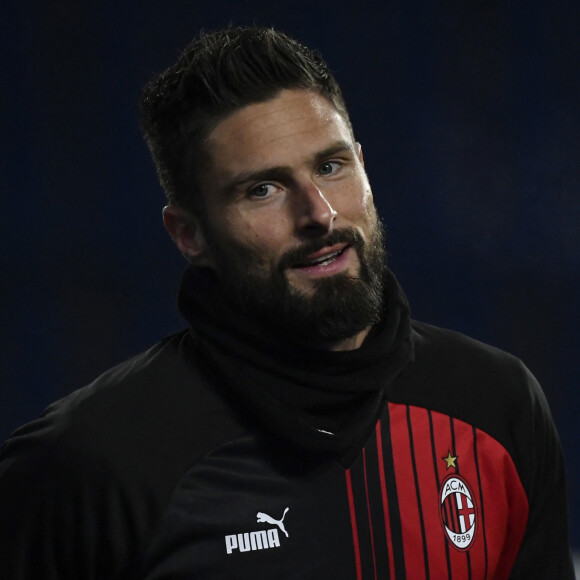 Olivier Giroud lors du match de championnat d'Italie 2022-2023 "Lazio - AC Milan (4-0)" à Rome, le 25 janvier 2023.