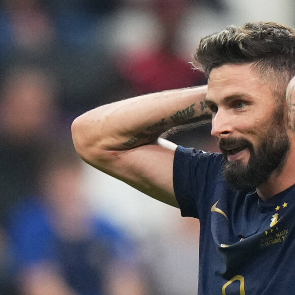 Olivier Giroud - Match de demi-finale "France - Maroc" lors de la Coupe du Monde 2022 au Qatar (FIFA World Cup Qatar 2022) le 14 décembre 2022.