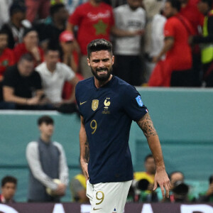 Olivier Giroud - Match de demi-finale "France - Maroc" lors de la Coupe du Monde 2022 au Qatar (FIFA World Cup Qatar 2022) le 14 décembre 2022.