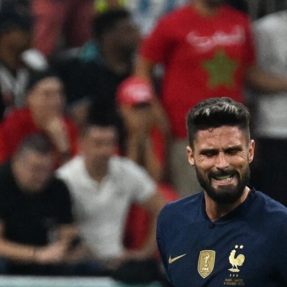 Olivier Giroud - Match de demi-finale "France - Maroc" lors de la Coupe du Monde 2022 au Qatar (FIFA World Cup Qatar 2022) le 14 décembre 2022.
