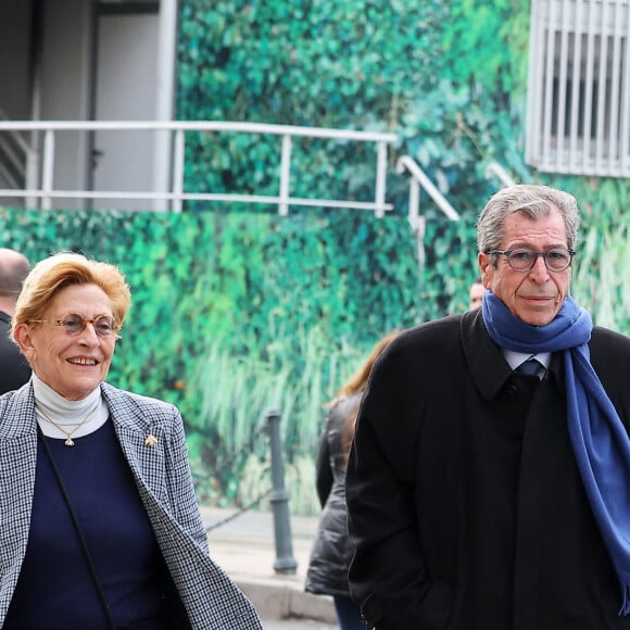 Isabelle et Patrick Balkany - Obsèques de Päl Sarkozy de Nagy Bocsa en l'église Saint-Jean Baptiste de Neuilly-sur-Seine, le 9 mars 2023. © Dominique Jacovides / Bestimage