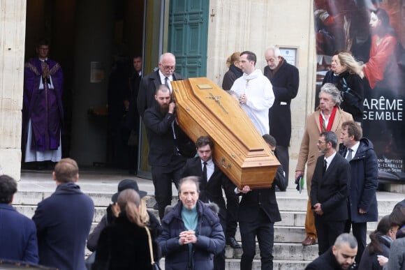 Sorties des obsèques de Päl Sarkozy de Nagy Bocsa en l'église Saint-Jean Baptiste à Neuilly-sur-Seine, le 9 mars 2023. © Dominique Jacovides / Bestimage