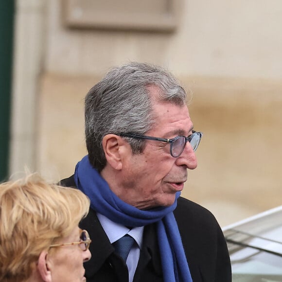 Isabelle et Patrick Balkany - Sorties des obsèques de Päl Sarkozy de Nagy Bocsa en l'église Saint-Jean Baptiste à Neuilly-sur-Seine, le 9 mars 2023. © Dominique Jacovides / Bestimage