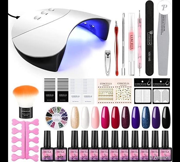 Votre vernis va durer des semaines avec ce kit de vernis semi permanent et lampe UV Saint-Acior
