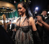 Malheureusement, elle n'a pas remporté la statuette.
Rihanna (enceinte) en backstage de la 95ème édition de la cérémonie des Oscars à Los Angeles au Dolby Theater le 12 mars 2023. 