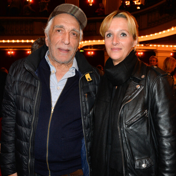 Gérard Darmon et sa femme Christine - Générale de la pièce "L'heureux élu", une comédie de Eric Assous au Théâtre de la Madeleine à Paris le 24 octobre 2016. © Coadic Guirec/Bestimage