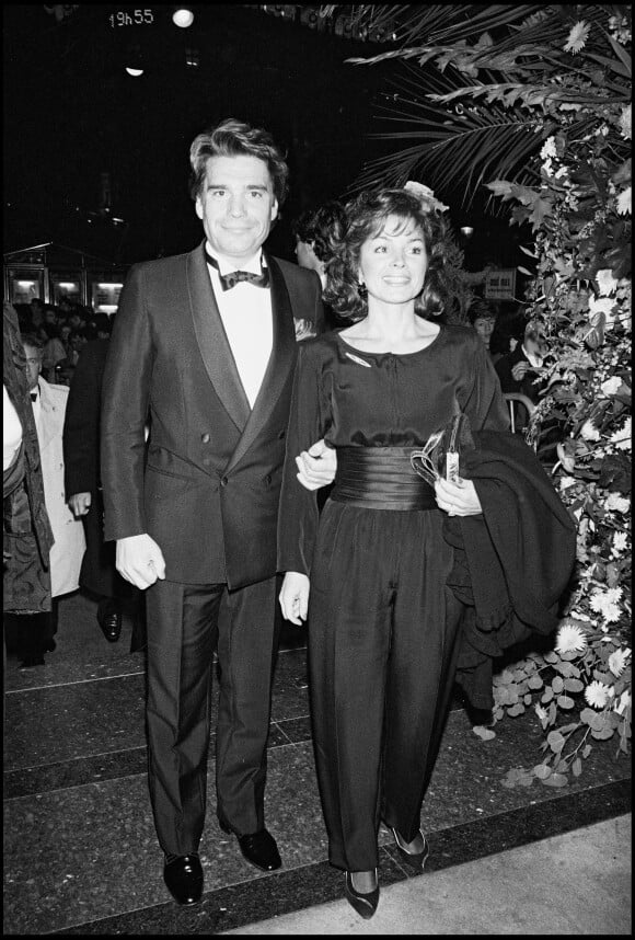 Archives - Bernard Tapie et sa femme Dominique à la soirée des 7 d'Or en 1985