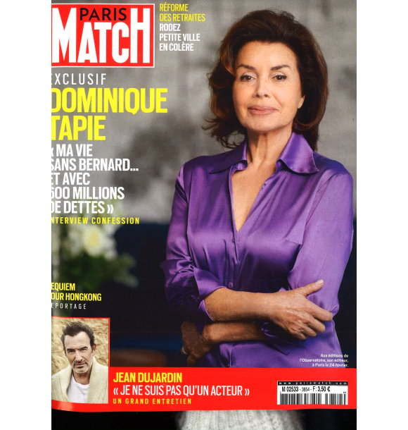 Dominique Tapie en couverture du magazine "Paris Match".