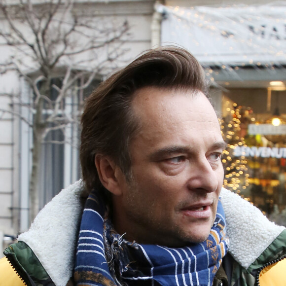 Exclusif - David Hallyday - Personnalités à la sortie de studios de radio à Paris. Le 15 janvier 2019