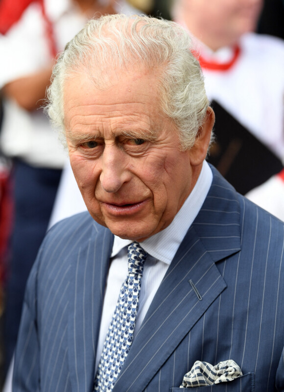 Le roi Charles III d'Angleterre - Sortie du service annuel du jour du Commonwealth à l'abbaye de Westminster à Londres, le 13 mars 2023. 