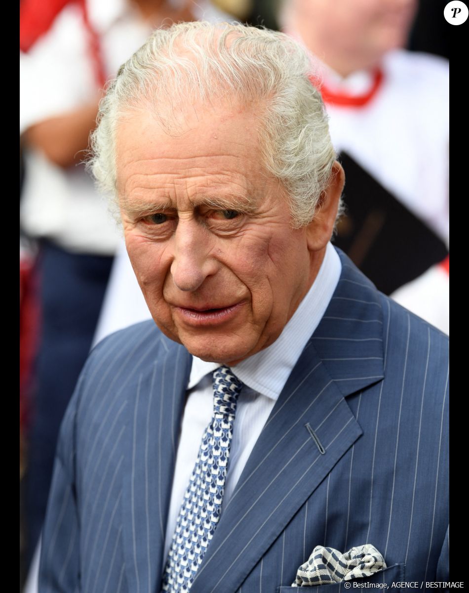 Le roi Charles III d'Angleterre - Sortie du service annuel du jour du Commonwealth à l'abbaye de Westminster à Londres, le 13 mars 2023.