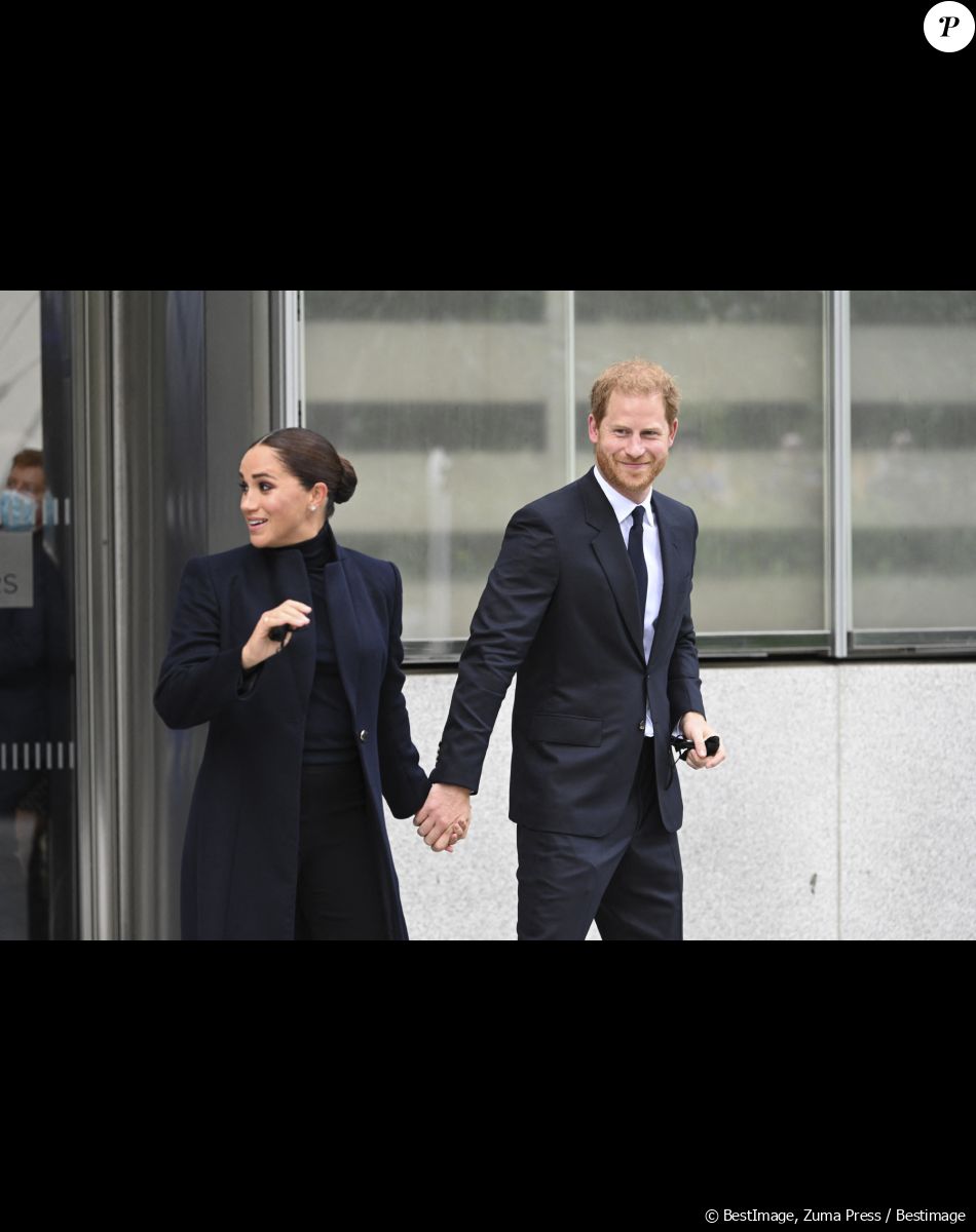 Le prince Harry, duc de Sussex et Meghan Markle, duchesse de Sussex, en visite à New York, le 23 septembre 2021. © Taidgh Barron/Zuma Press/Bestimage