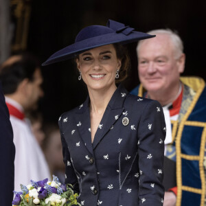 Catherine Kate Middleton, princesse de Galles - La famille royale britannique à la sortie du service annuel du jour du Commonwealth à l'abbaye de Westminster à Londres le 13 mars 2023. 