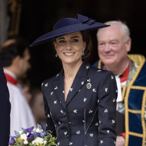 Catherine Kate Middleton, princesse de Galles - La famille royale britannique à la sortie du service annuel du jour du Commonwealth à l'abbaye de Westminster à Londres le 13 mars 2023. 