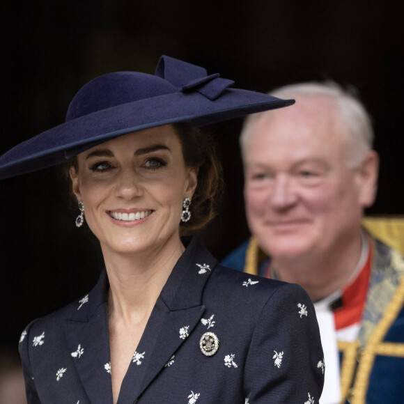 Catherine Kate Middleton, princesse de Galles - La famille royale britannique à la sortie du service annuel du jour du Commonwealth à l'abbaye de Westminster à Londres le 13 mars 2023. 
