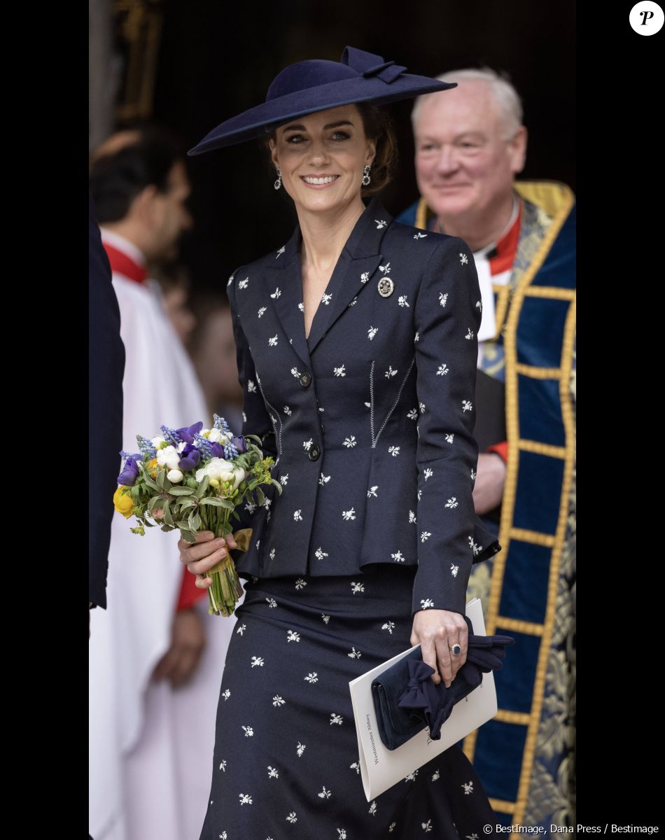 Catherine Kate Middleton, princesse de Galles - La famille royale britannique à la sortie du service annuel du jour du Commonwealth à l'abbaye de Westminster à Londres le 13 mars 2023.