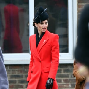 Kate Catherine Middleton, princesse de Galles, en visite au "1st Battalion Welsh Guards at Combermere Barracks "à Windsor, à l'occasion de la Saint-David. Le 1er mars 2023 