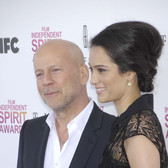 Bruce Willis and Emma Heming - Soiree des 'Film Independent Spirit Awards' a Santa Monica le 23 fevrier 2013. 