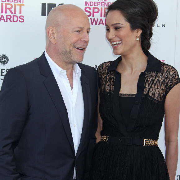 Bruce Willis, Emma Heming - Soiree des 'Film Independent Spirit Awards' a Santa Monica le 23 fevrier 2013. 
