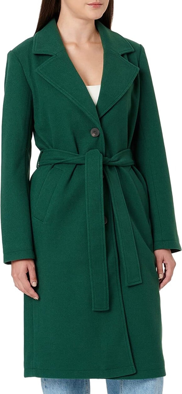 Faites le choix d'une couleur éclatante avec ce manteau vert Vila
