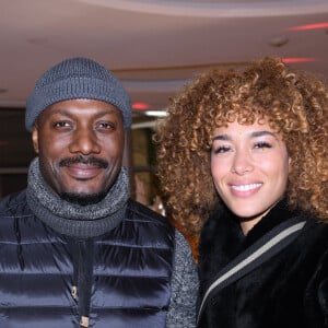 Exclusif - Harry Roselmack et sa compagne Jade Chantelle (Boinet) - Soirée "Karine & Nina Party" à l'hôtel Renaissance Paris République Hotel à Paris le 8 décembre 2022. © Rachid Bellak / Bestimage  