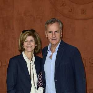 Bernard de La Villardière et sa femme Anne au Village Roland Garros lors du tournoi de Roland-Garros 2019. Paris, le 26 mai 2019.