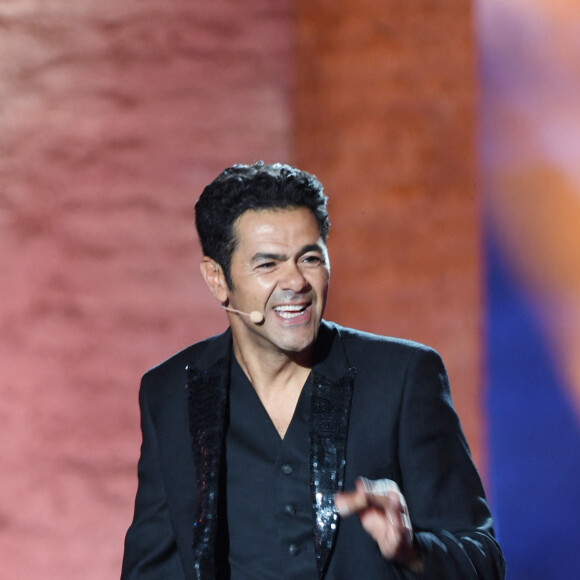 Exclusif - Jamel Debbouze lors de la soirée du grand gala du "Marrakech du Rire 2022" pour la 10ème édition au palais El Badiî à Marrakech, Maroc, le 18 juin 2022. © Rachid Bellak/Bestimage 