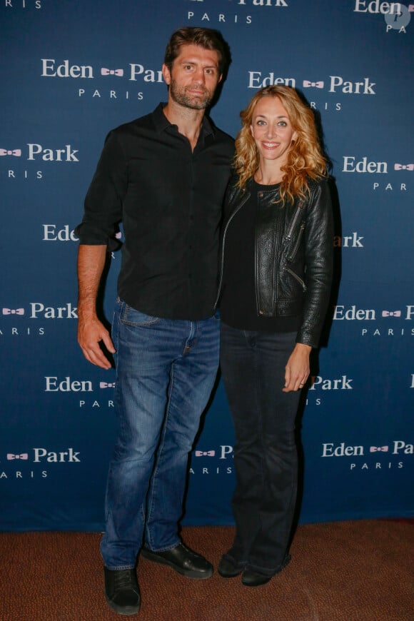 Exclusif - Pierre Rabadan et sa compagne Laurie Delhostal - Avant-première du film "On voulait tout casser" au cinéma Gaumont Marignan à Paris, le 27 mai 2015.