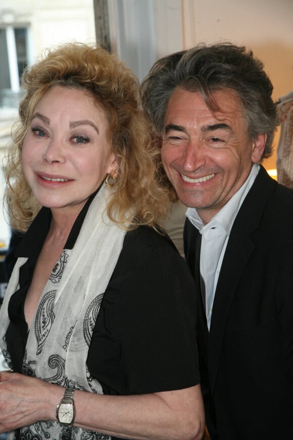 Exclusif - Grace de Capitani et son mari Jean-Pierre Jacquin lors de la soirée de Lancement du showroom LC Laurence Charnay à Paris le 10 mai 2022.  