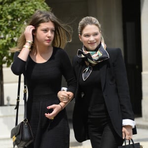 Adele Exarchopoulos et Lea Seydoux - Dejeuner avec l'equipe du film "La vie d'Adele", palme d'Or 2013 du festival de Cannes, au palais de l'Elysee a Paris. Le 26 juin 2013  