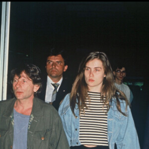 Roman Polanski et Emmanuelle Seigner en 1990 à Cannes