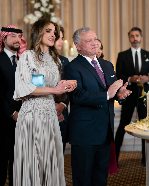 Mariage de la princesse Iman de Jordanie et de Jameel Alexander Thermiotis au palais Beit Al Urdun à Amman, le 12 mars 2023. Il s'agit du premier mariage des quatre enfants, le roi Abdallah et de la reine Rania de Jordanie. 