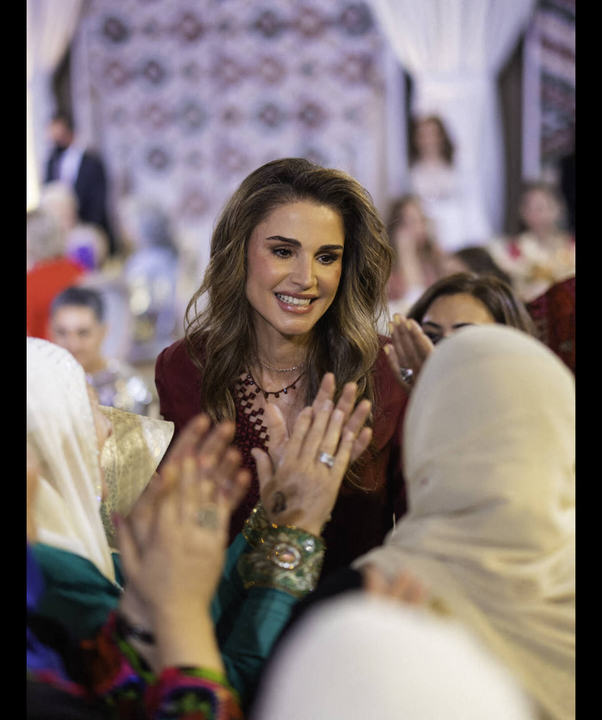 Photo La reine Rania de Jordanie Soirée henné avant le prochain