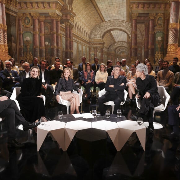 Exclusif - Benjamin Biolay, Julie Gayet, Claire Chazal, Julien Clerc, Nicola Sirkis, le jardinier Alain Baraton - Enregistrement de l'émission "Le Grand Echiquier, le printemps à Versailles", présentée par C.Chazal et diffusée le 31 mars sur France 2 © Jack Tribeca / Bestimage