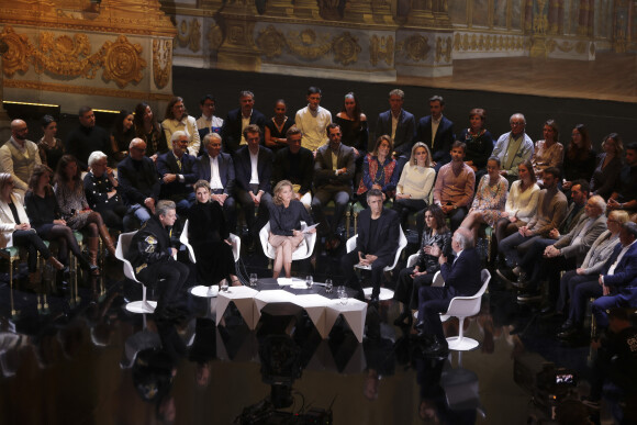 Exclusif - Benjamin Biolay, Julie Gayet, Claire Chazal, Julien Clerc, Souad Massi, le jardinier Alain Baraton - Enregistrement de l'émission "Le Grand Echiquier, le printemps à Versailles", présentée par C.Chazal et diffusée le 31 mars sur France 2 © Jack Tribeca / Bestimage