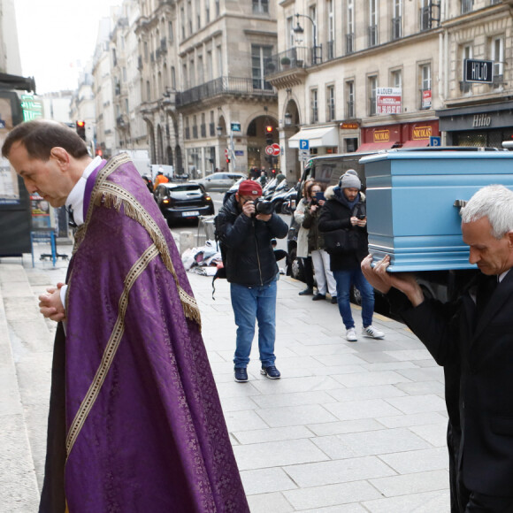 Obsèques de Marion Game en l'église Saint Roch à Paris le 31 mars 2023. 