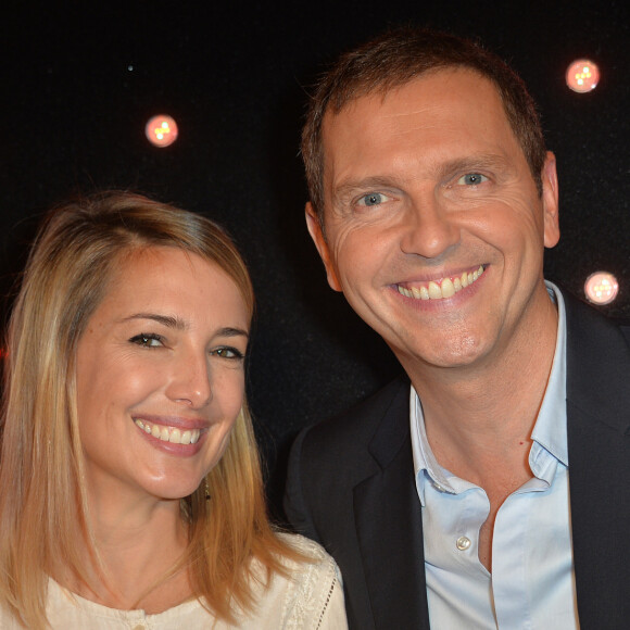 Sidonie Bonnec et Thomas Hugues - Conférence de rentrée de RTL à Paris. Le 8 septembre 2015  