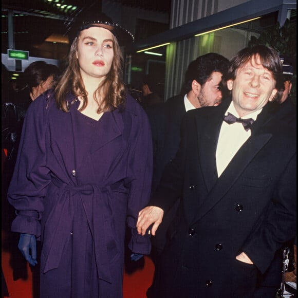 Roman Polanski et Emmanuelle Seigner en 1992 aux César