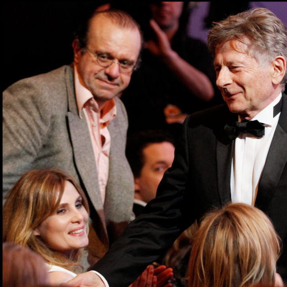 Hervé Temime et le couple Roman Polanski et Emmanuelle Seigner aux César
